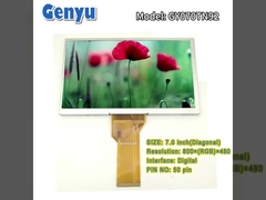 Dijital Arayüz 7 Inch TFT LCD Ekranı RGB 800×480 Çözünürlük Normal Beyaz 50 pin