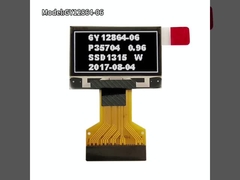 Beyaz Grafikler 0.96 Inch OLED Ekran 128 * 64 Nokta 0.5mm 30pin FPC Bağlantısı