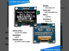 1.3 inç I2C OLED Ekran Modülü Beyaz Renk 128x64 Çözünürlük SH1106