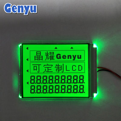 İyi bir fiyat. 8.0V Özelleştirilmiş LCD Panel STN Siyah Sayılar Yeşil Arkaplan Işık Elektronik Ölçüler İçin çevrimiçi