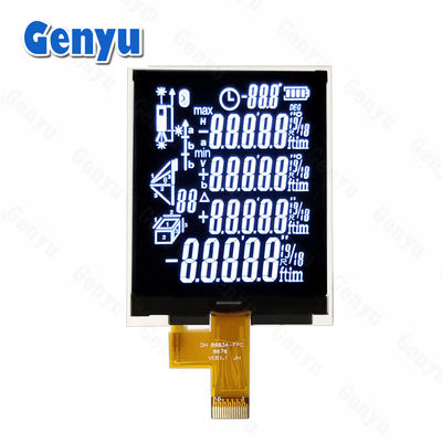 Siyah Segment COG LCD VA Ekran Beyaz Karakterler 2.4 Inch LCD Ekran For Rangefinder