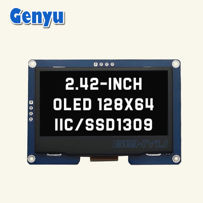 Monocrome 2.42 Inch OLED Ekran 128x64 Çözünürlük SSD1309 I2C Arayüzü